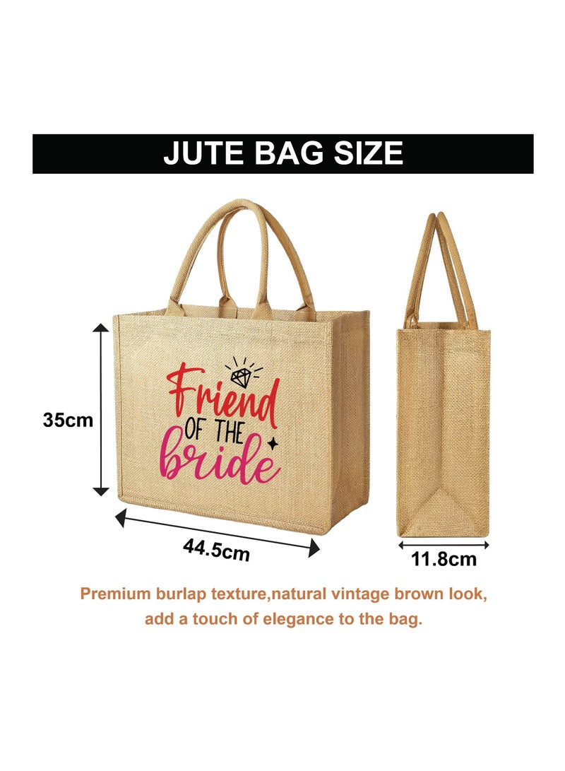 Bride Squad Jute Totes for the Perfect Party Favor - Bridesmaids - Besties - Bags for the Perfect Wedding Squad - Gift Set for Bride Squad