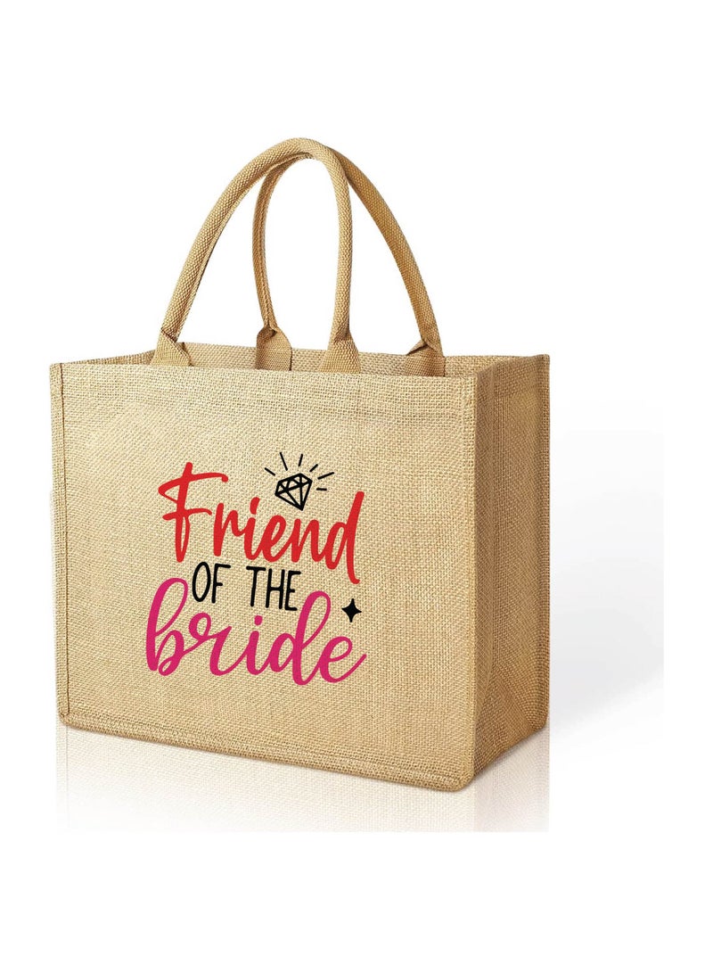 Bride Squad Jute Totes for the Perfect Party Favor - Bridesmaids - Besties - Bags for the Perfect Wedding Squad - Gift Set for Bride Squad