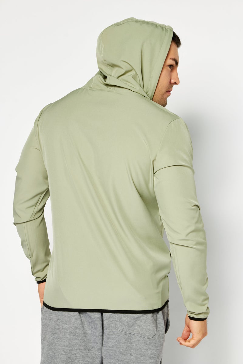 Men Sportswear Fit Half Zip Training Sweatshirt, Sage