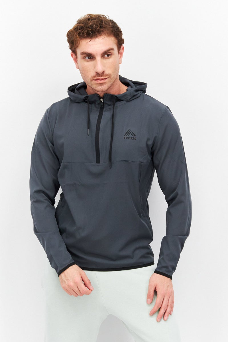 Men Sportswear Fit Half Zip Training Sweatshirt, Grey