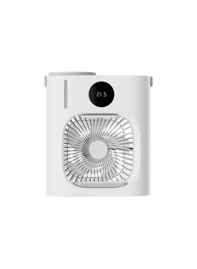 Lydsto Smart Desktop Cold Fan CL08 XD-ZMLFS02, Quiet Operation, Portable Misting Fan With 900ml Water Tank, Adjustable 3 Wind Speeds, Intuitive LED Display & 9W Power, Can Use Power Bank Power - White