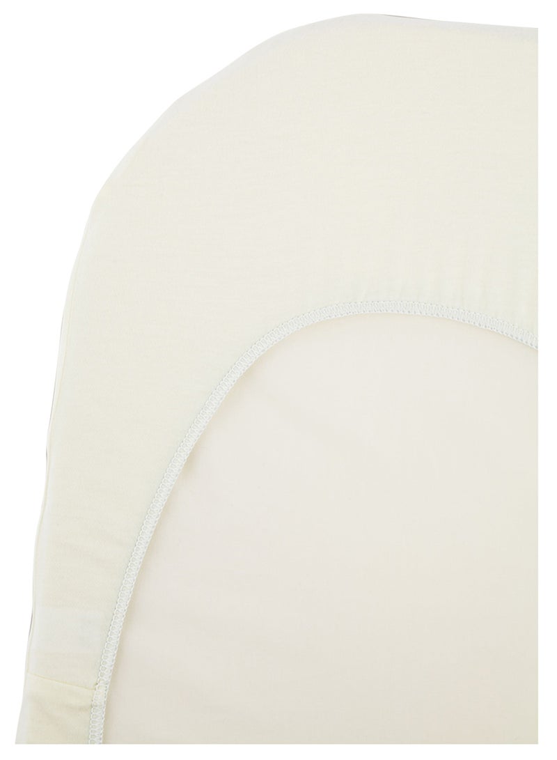 Baby Fitted Organic Sheet For Cradle White