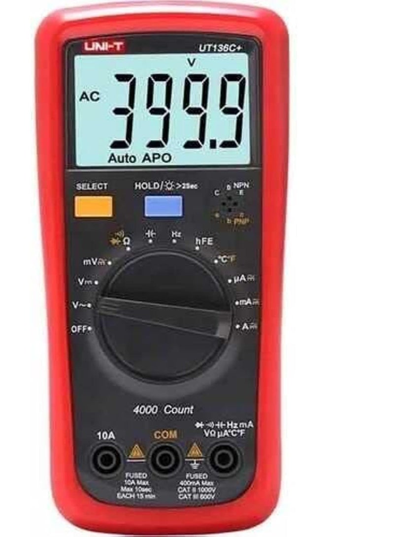 Uni-T UT136C+ 1000V AC/DC Innovative Industrial Digital Multimeter