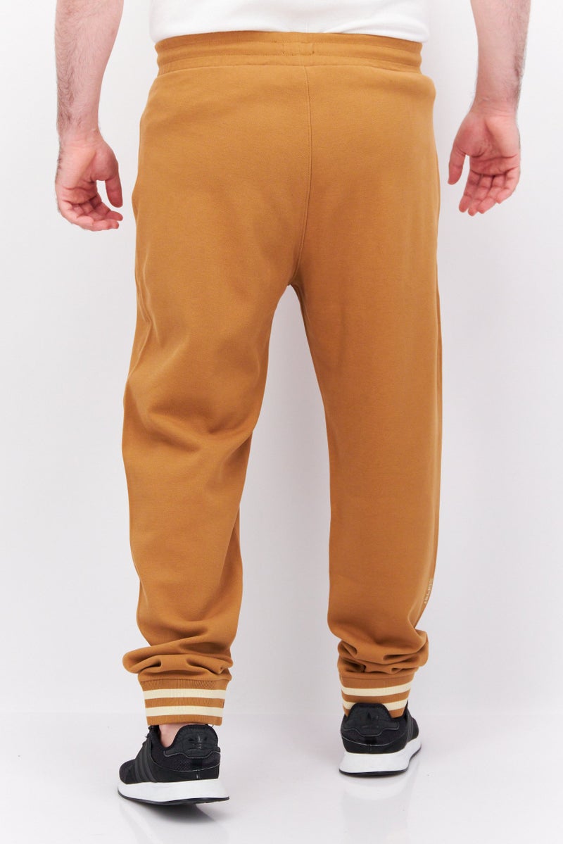 Men Regular Fit Embroidered Sweatpants, Brown