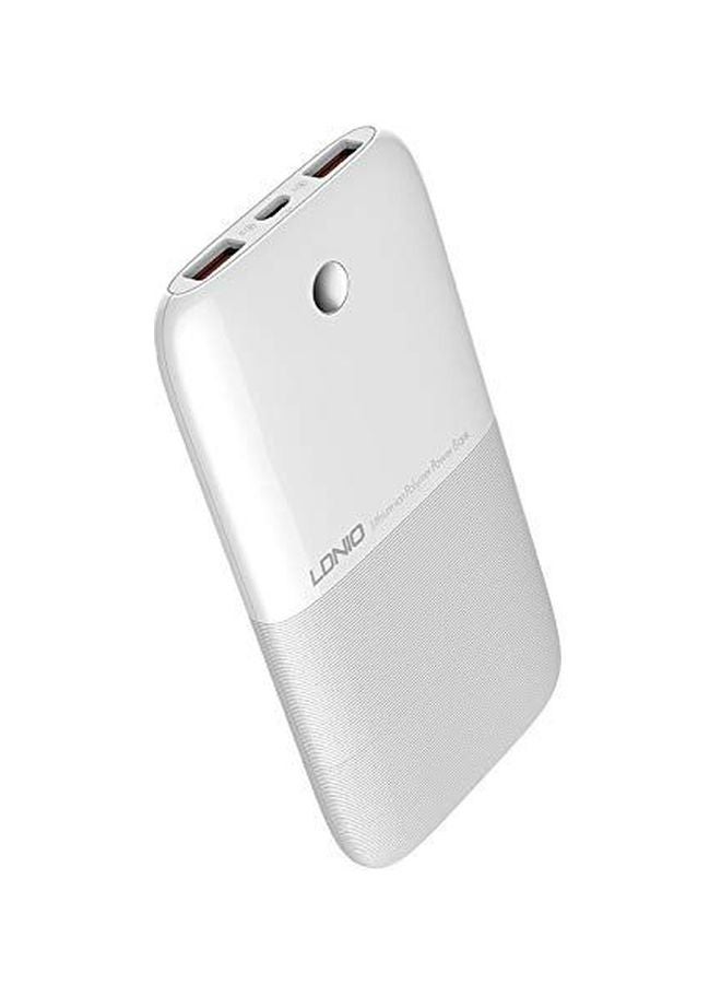 10000.0 mAh Ultra-Thin Power Supply Bank White