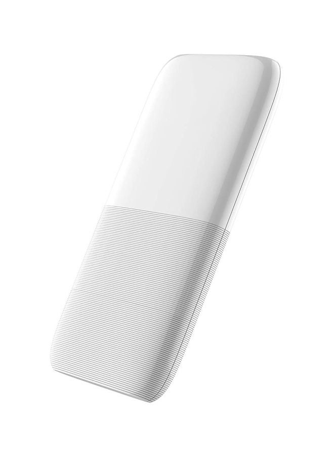 10000.0 mAh Ultra-Thin Power Supply Bank White