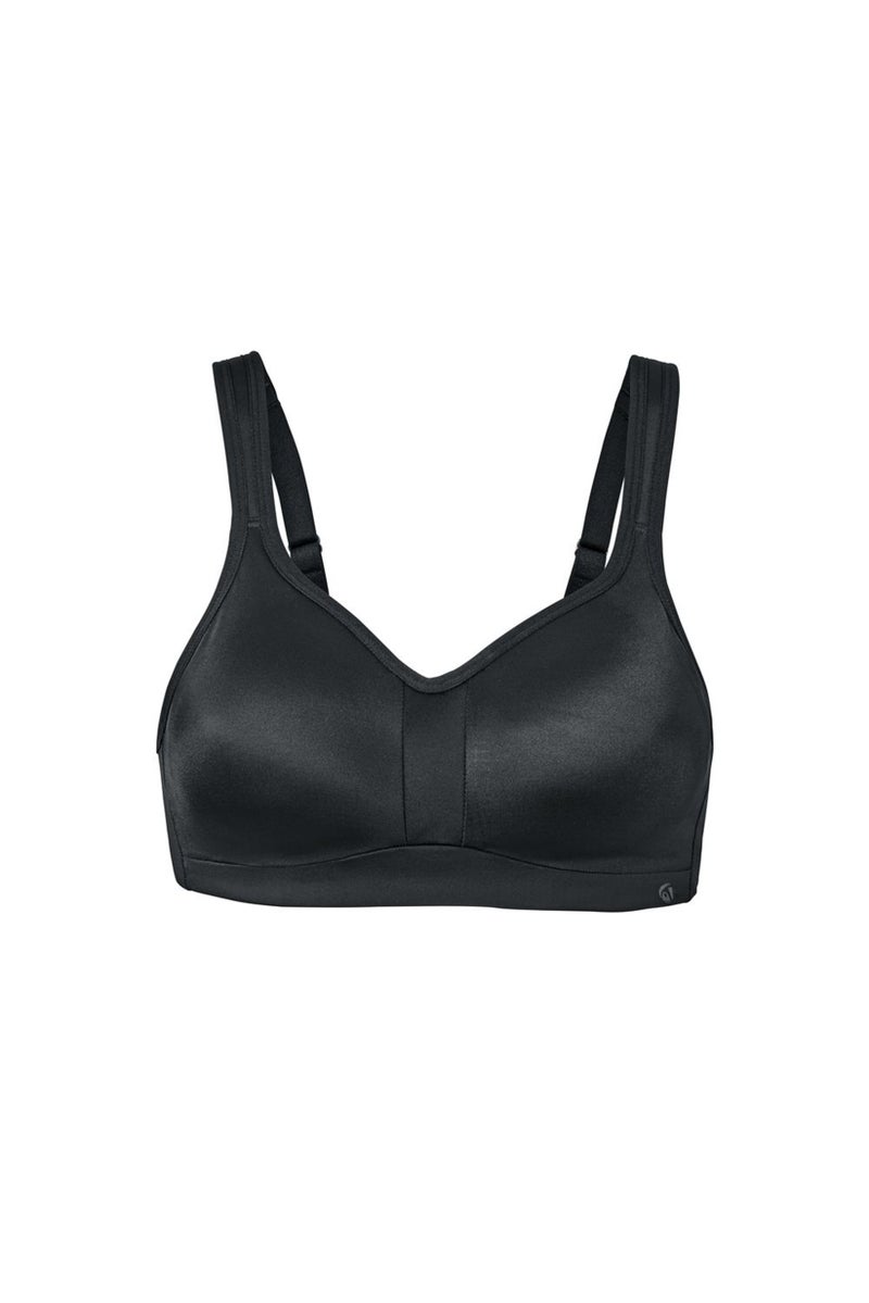 Women Light Padded Training Sports Bra, Black