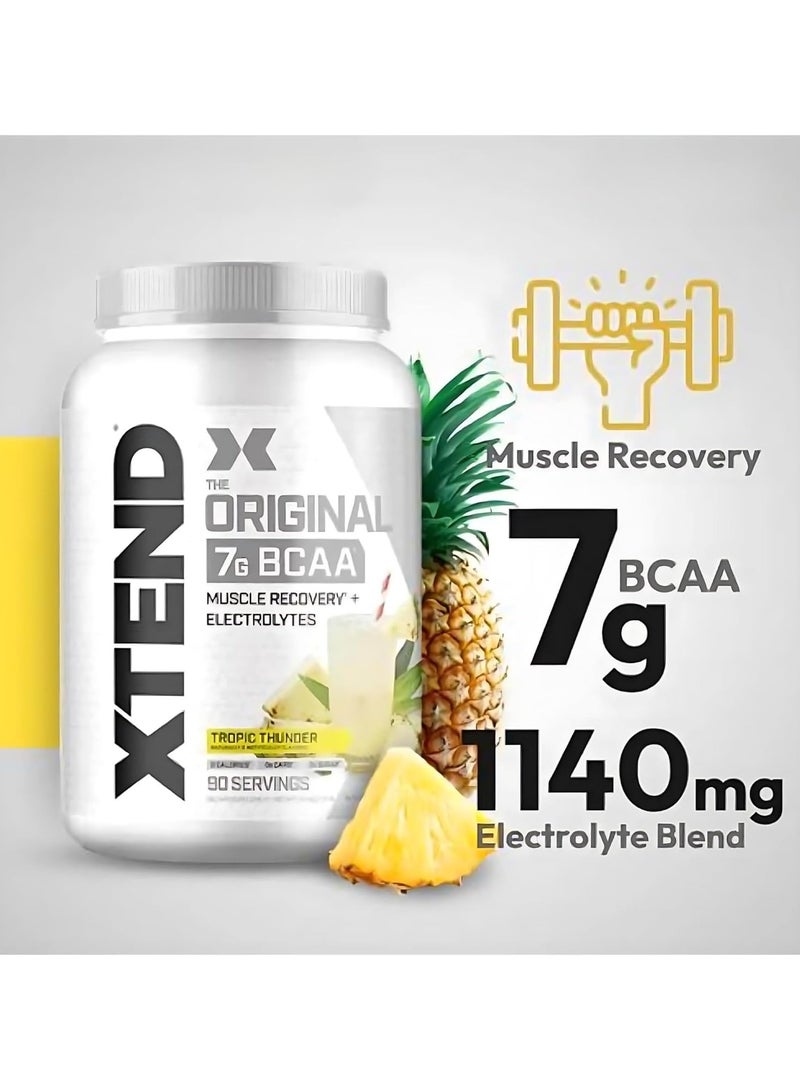 Xtend Original BCAA Powder, Sugar Free Post Workout, Muscle Recovery, Drink With Amino Acids 7g BCAAs, For Men And Women, Tropic Thunder Flavor , 90 Servings