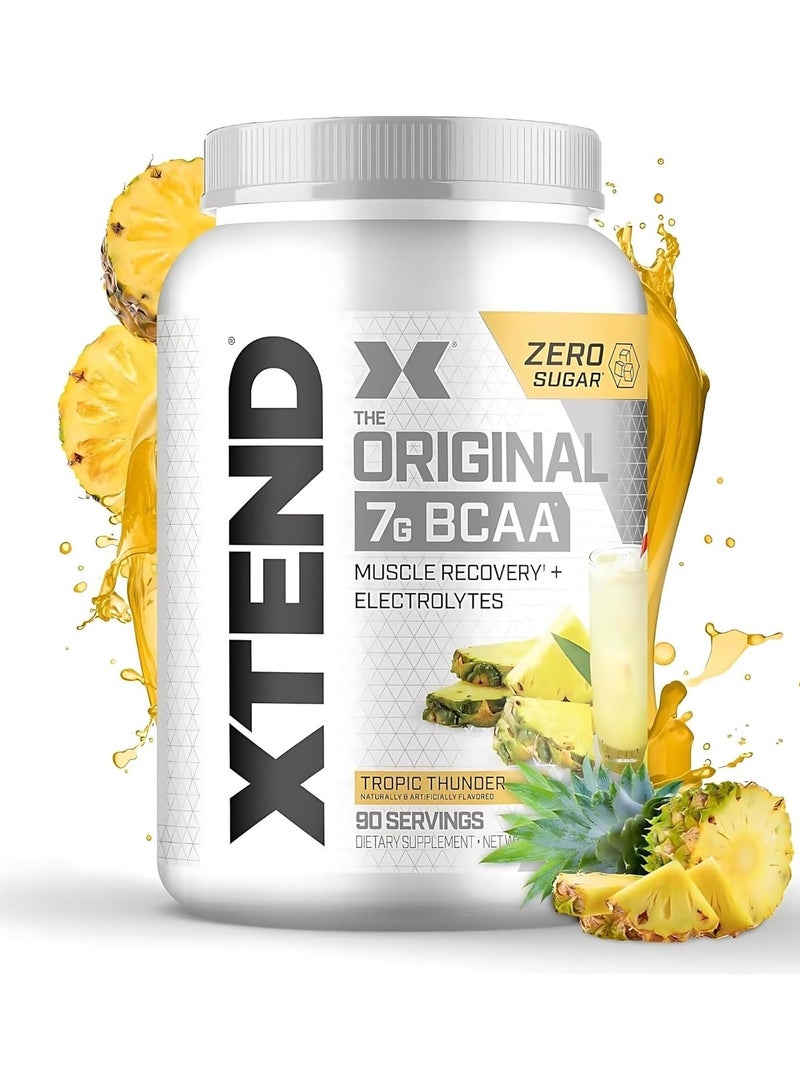 Xtend Original BCAA Powder, Sugar Free Post Workout, Muscle Recovery, Drink With Amino Acids 7g BCAAs, For Men And Women, Tropic Thunder Flavor , 90 Servings