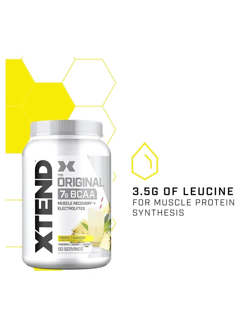 Xtend Original BCAA Powder, Sugar Free Post Workout, Muscle Recovery, Drink With Amino Acids 7g BCAAs, For Men And Women, Tropic Thunder Flavor , 90 Servings