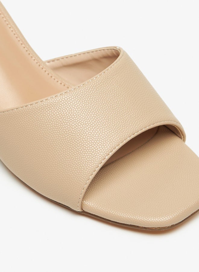 Solid Slip On Sandals with Wedge Heels