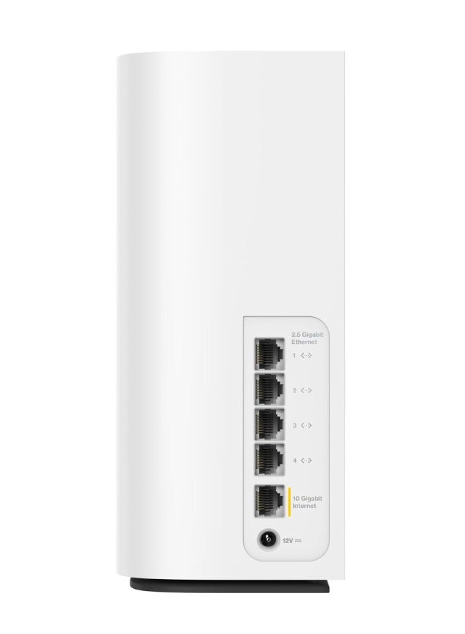 Velop Pro 7 10G Mesh WiFi 7 Router TriBand BE11000 - Full Coverage w/ Cognitive Mesh System, 10 Gbps True Gigabit Speed, Simple Set-up, up to 2,700 sq. ft. & 200 Devices - 1x Router White