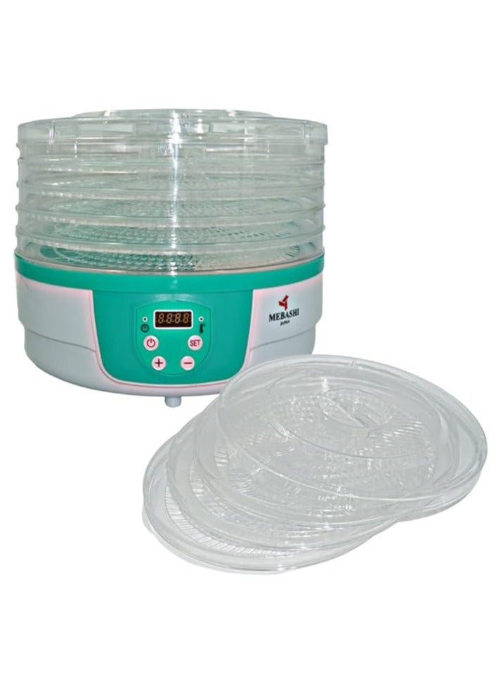 MEBASHI ME-FOD8202P Food Dehydrator, Rotatable, 5 Trays,(250W) Green (ME-FOD8202P)