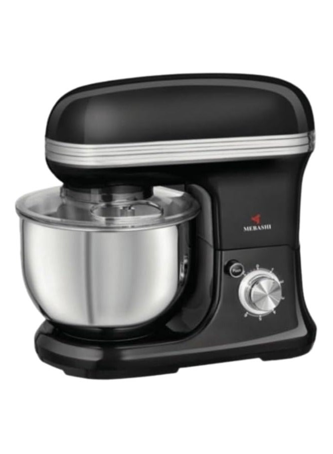 MEBASHI 5L Stand Bowl Mixer, 1200W, 8 Speed Levels, Stainless Steel Bowl (ME-SBM1111)(Black)