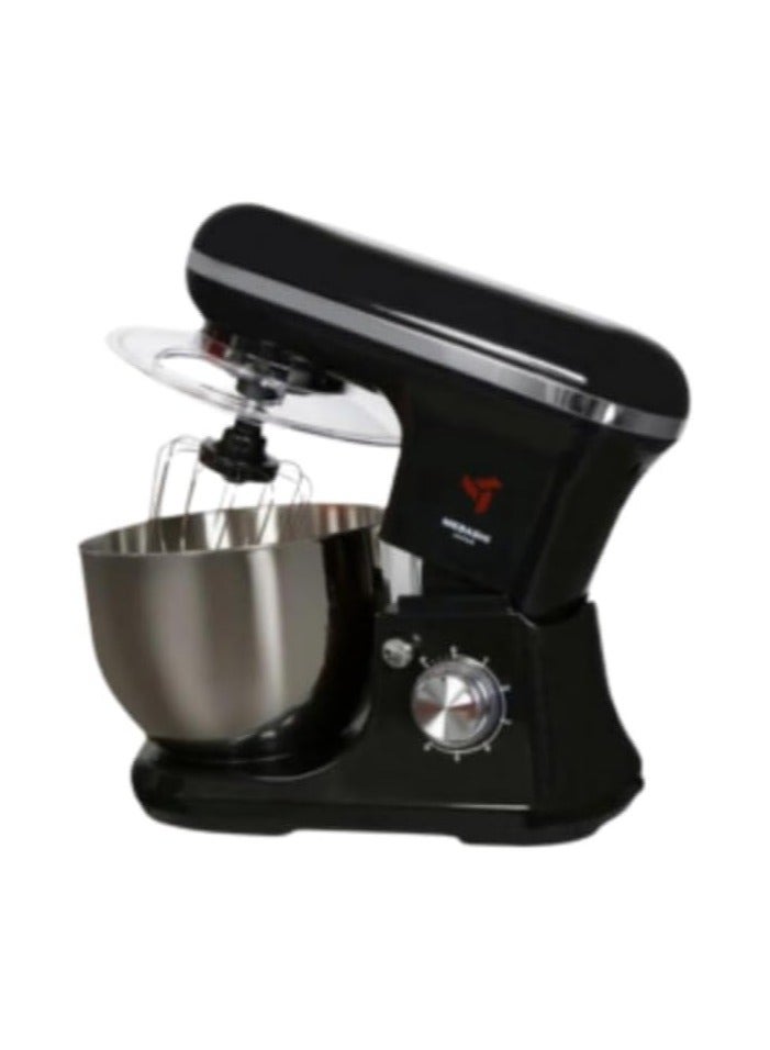 MEBASHI 5L Stand Bowl Mixer with Stainless Steel Bowl, Whisk, Beater, Dough Hook, 6 Speed Settings, Black (ME-SBM1105)(1200W)