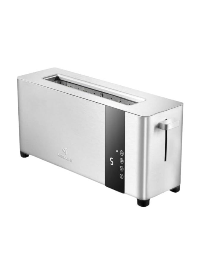 MEBASHI Daily Collection Toaster – 1050W Stainless Steel 1-Slice Long Toaster with 3 Functions and 7 Browning Levels (ME-TST101)