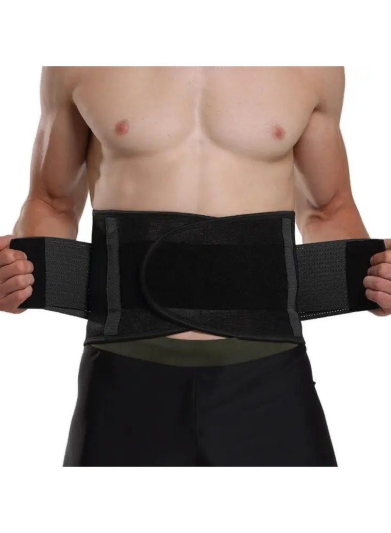 Back Brace Support Basic Stabilizing Lumbar Orthosis With Insert And Tensioning Straps Black - Size XXL