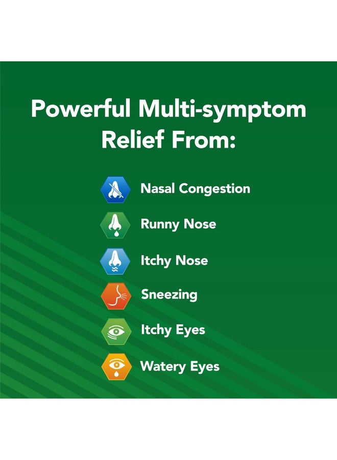 Allergy Relief Nasal Spray, 24-Hour Non-Drowsy Multi-Symptom Relief - 144 Sprays (Pack Of 2) Plus Bonus Pack Of Tissues