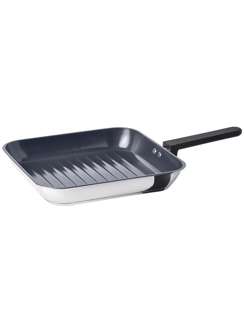 grill pan non stick coating stainless steel 28x28 cm