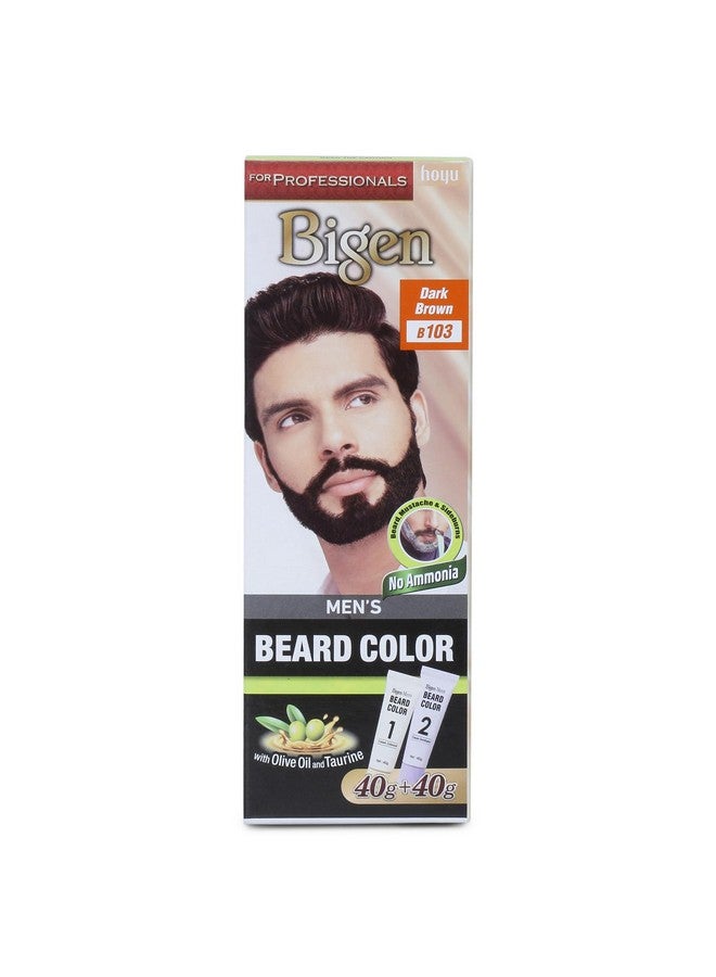 Professional Beard Colour B103 Dark Brown| Leaves No Stains 40G+40G