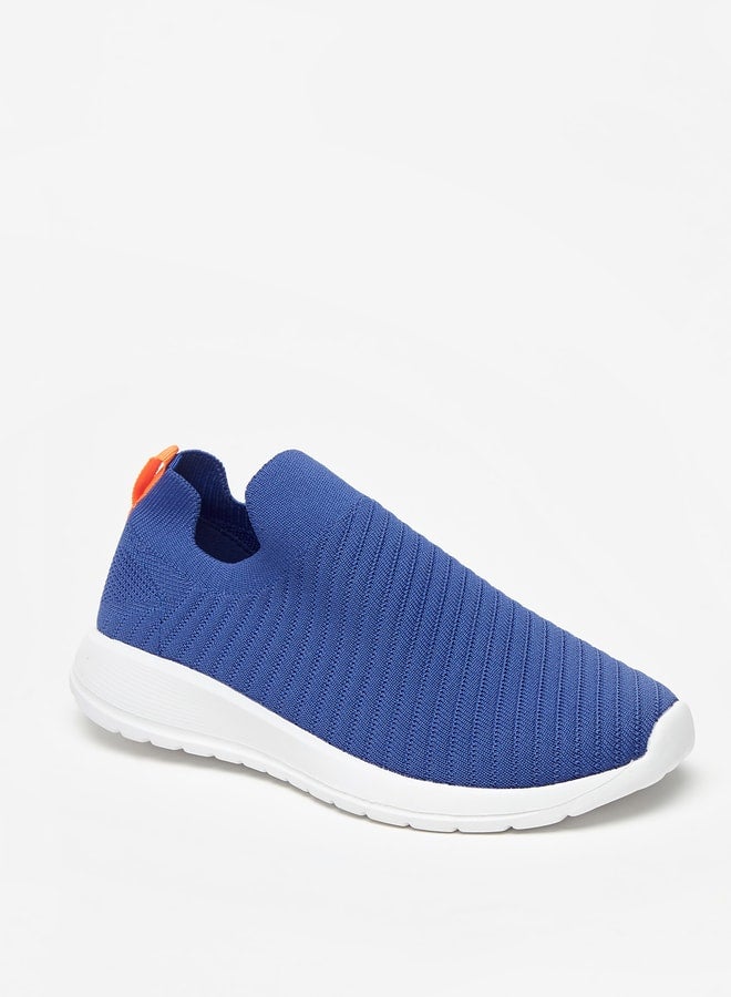 Textured Slip-On Sports Shoes