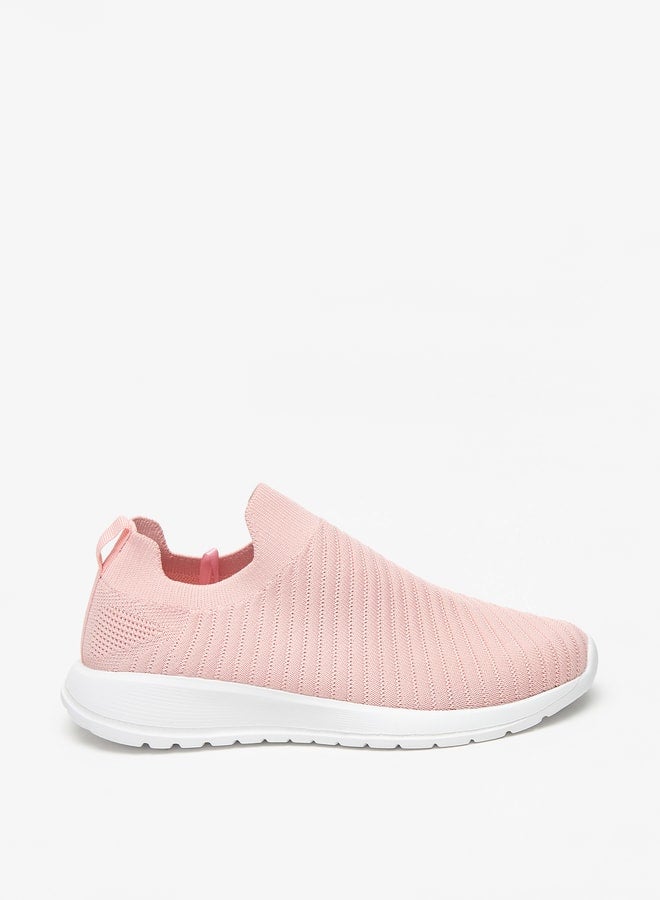 Girls Mesh Detail Slip-On Sports Shoes