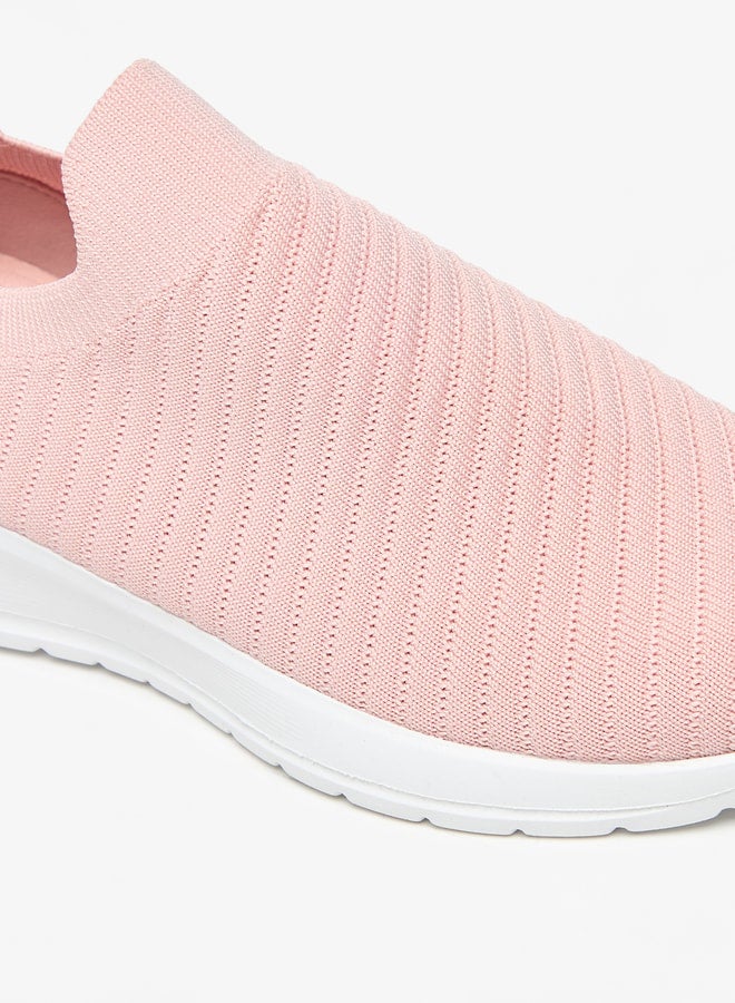 Girls Mesh Detail Slip-On Sports Shoes