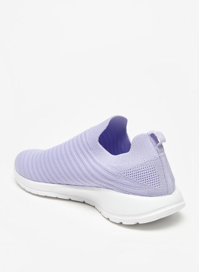 Girls Mesh Detail Slip-On Sports Shoes