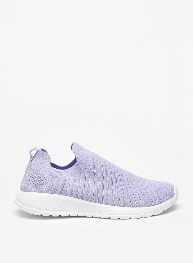 Girls Mesh Detail Slip-On Sports Shoes