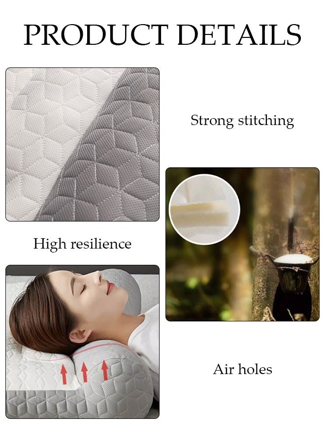 Super Comfort Ergonomic Pillow for Neck Head and Shoulder Pain Relief Contour Support Pillows for Bed Sleeping Orthopedic Cervical Spine Stretch Pillow for Side Back Stomach Sleeper