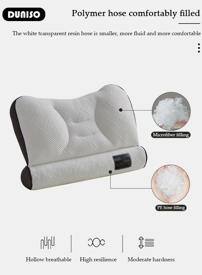 Sleeping Pillows for Bed, Comfort Ergonomic Pillow for Pain Relief Bed Pillow for Sleeping, Ergonomic Orthopedic Cervical for Neck and Shoulder Pain, Side Back Stomach Sleeper