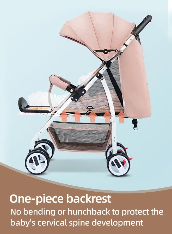 Lightweight Baby Stroller 0-36 Months Infant Travel Stroller with Storage Basket Foldable Travel Pram