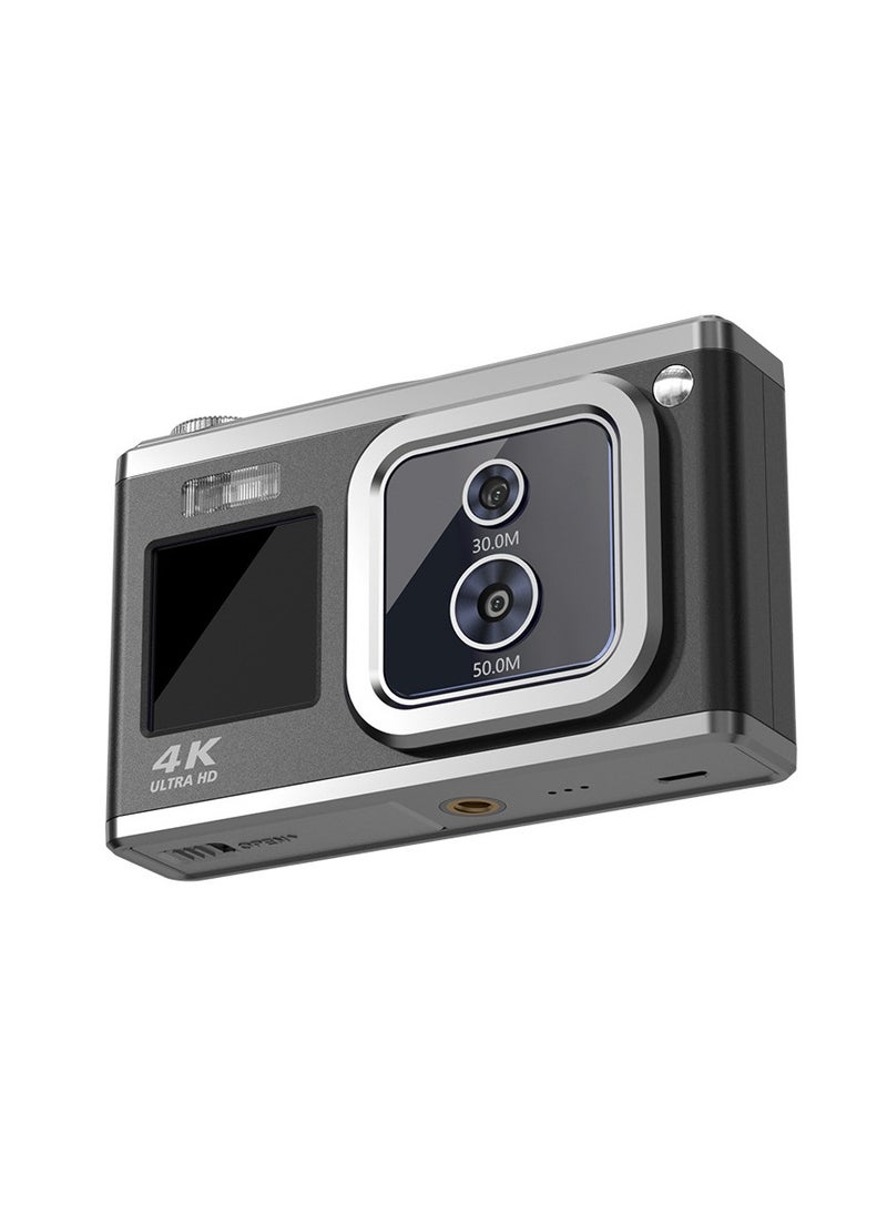 New 4K HD Optical Dual-Lens Digital Camera with 50MP, Dual Screen, Selfie Beauty Mode, and Recorder