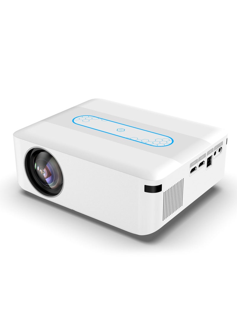 Smart Projector AI Intelligence Wireless Projector Portable Ultra HD 1080P Resolution 12000 Lumens Dual Band WiFi White