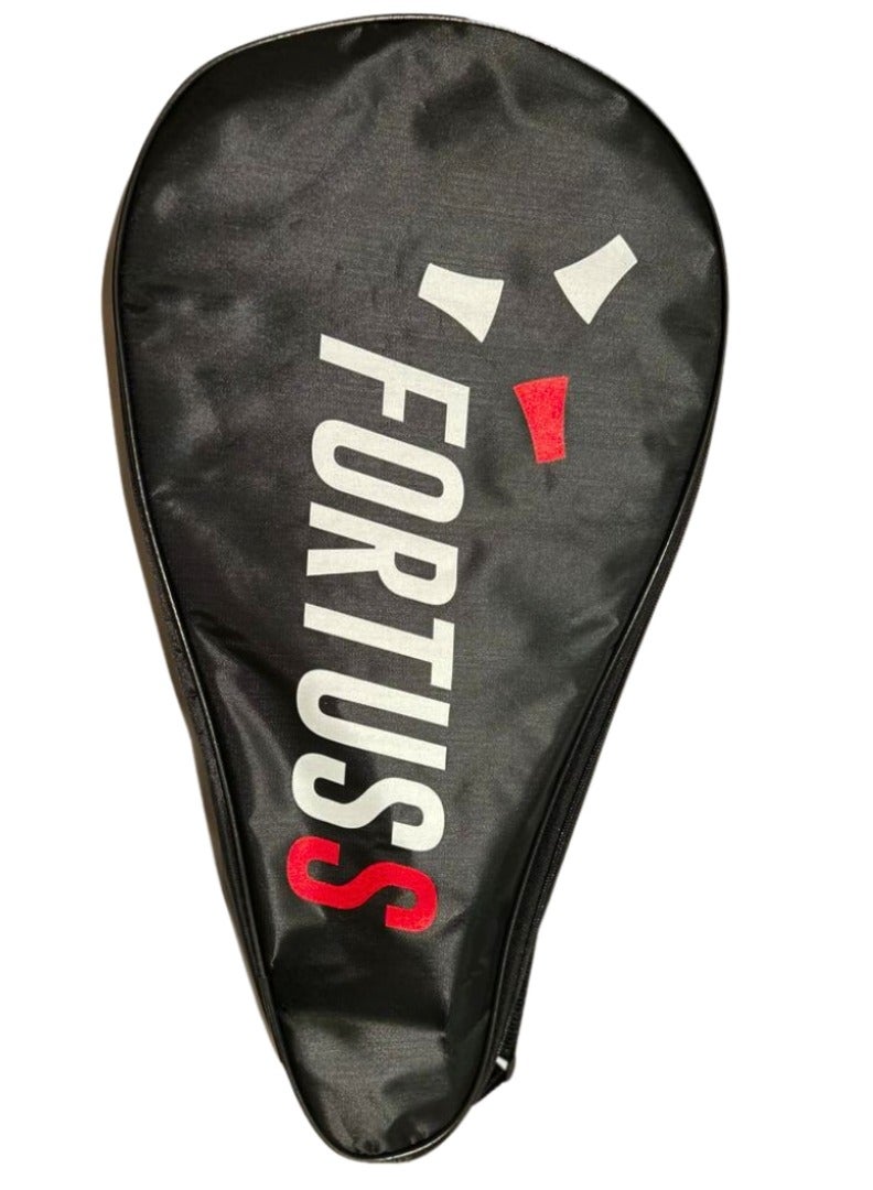 FORTUSS Padel Tennis Racket - Full Carbon Fiber - 3D Mat Rhomboid Surface with Light EVA Memory Flex Foam Core - Padel Racquet - Diamond Shape Paddle Racket with Bag Included (Red/Black)