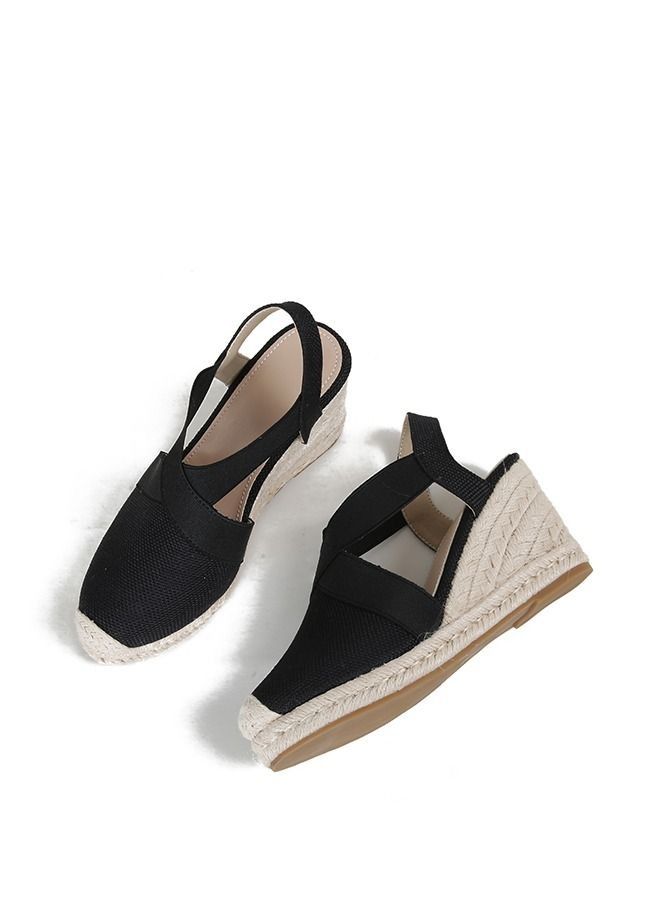 Closed Toe  Synthetic  Wedges Sandals