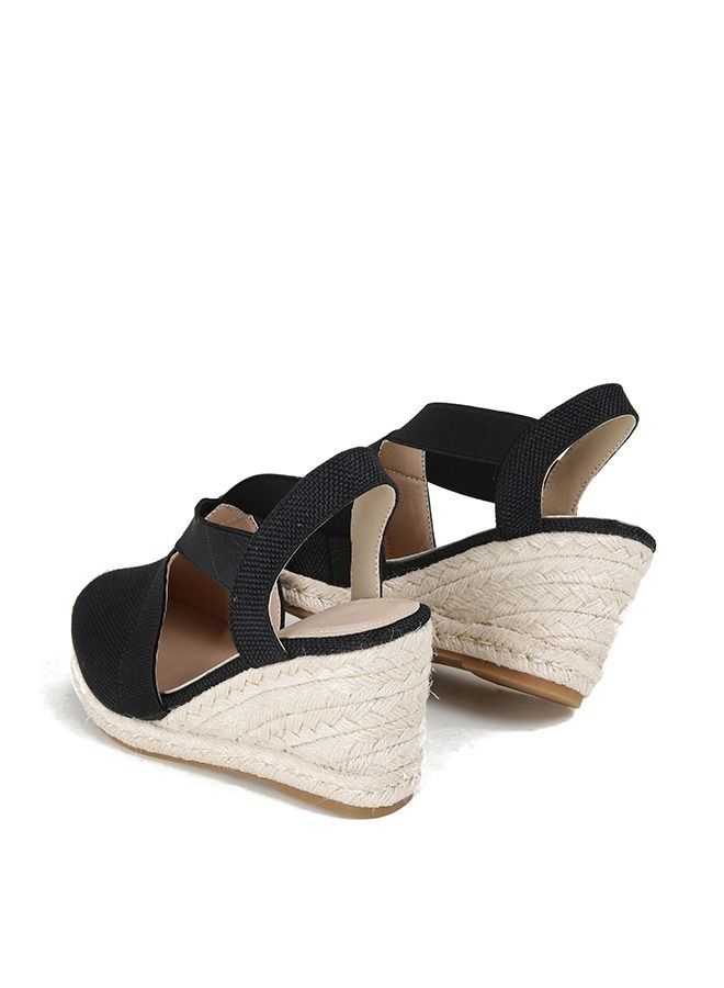 Closed Toe  Synthetic  Wedges Sandals