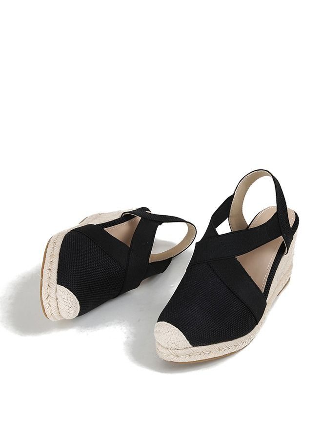 Closed Toe  Synthetic  Wedges Sandals