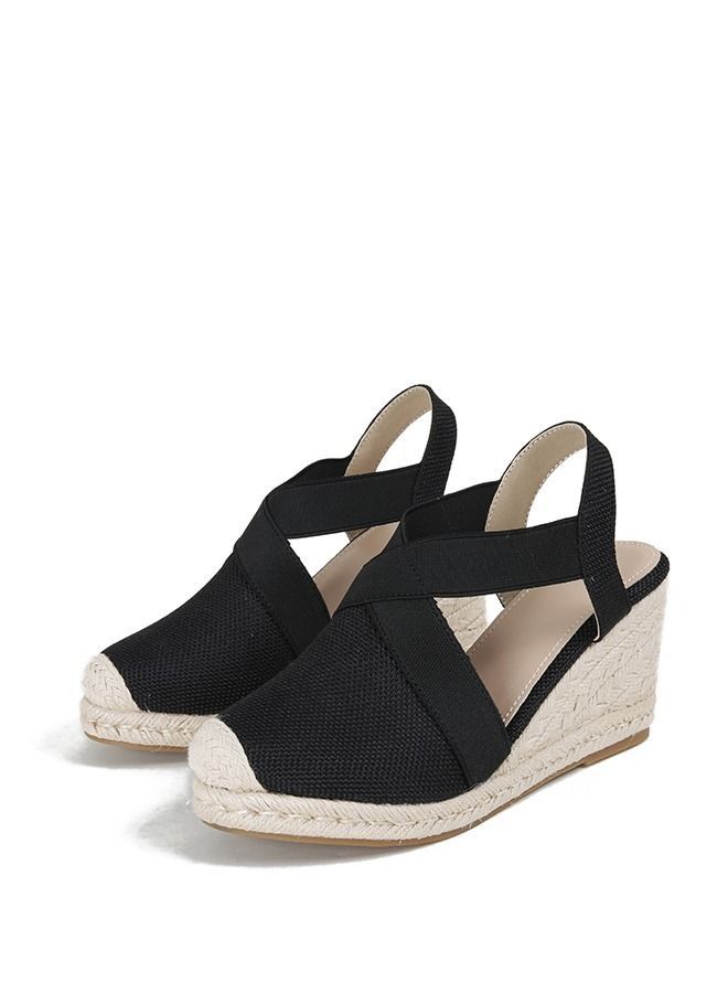 Closed Toe  Synthetic  Wedges Sandals