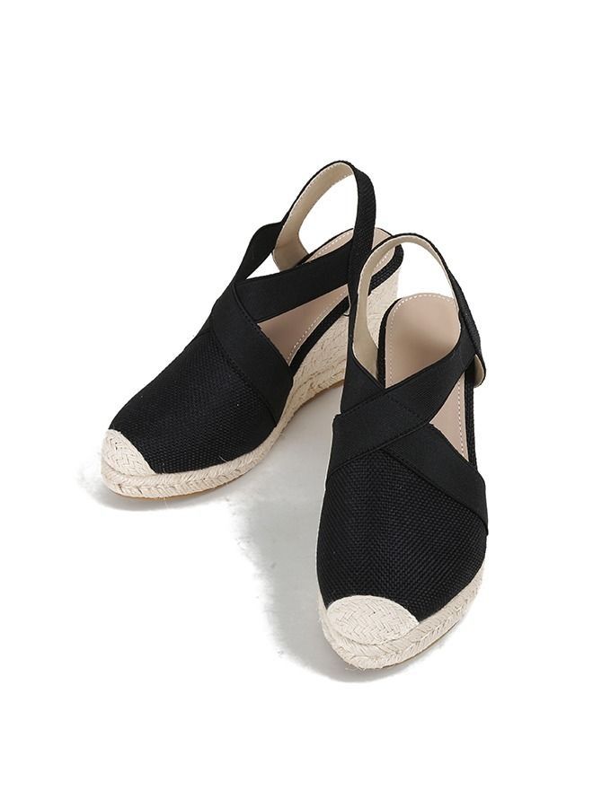 Closed Toe  Synthetic  Wedges Sandals