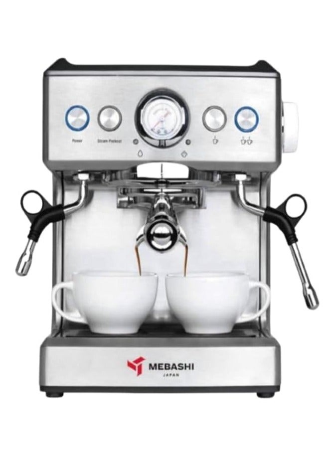 MEBASHI Commercial Coffee Machine, 2.1L Capacity, 20 Bar Pressure, (ME-CCM2051) (1350W)(Stainless Steel)