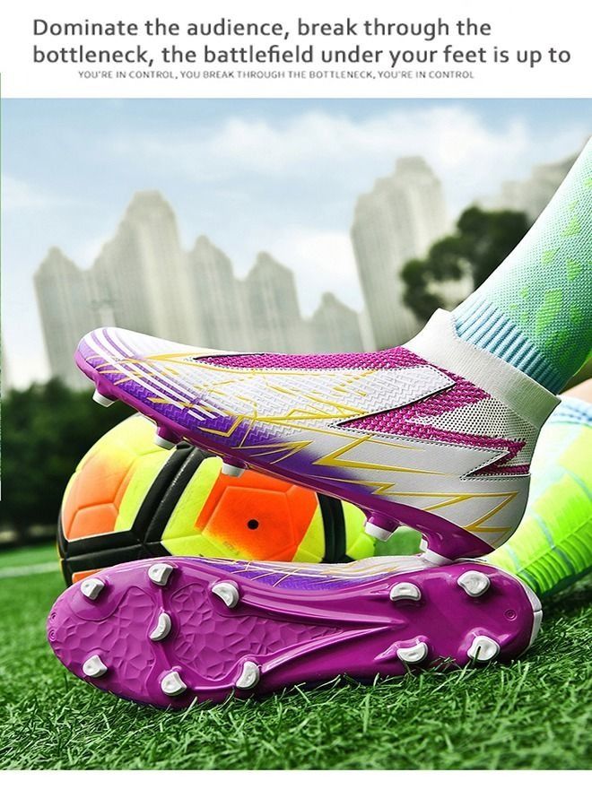 High top anti slip and wear-resistant long staple football sneakers