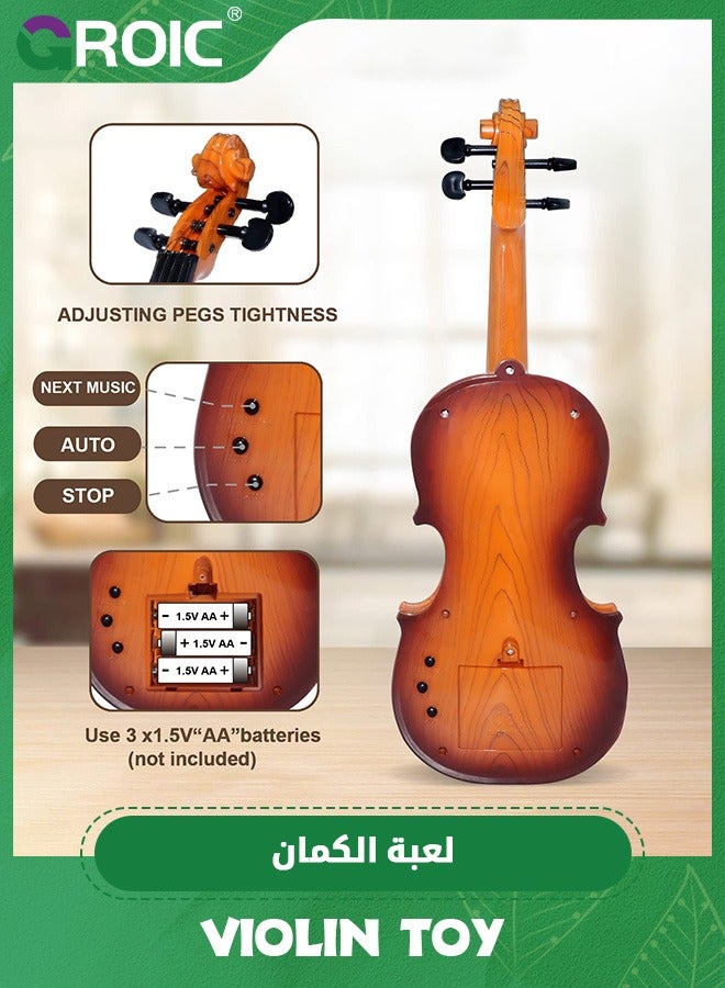 Violin Toy for Kids,4 Strings Violin Toys Musical Instruments for Children,Kids Violin Toy Kids Ukulele Toy Plastic Guitar Toy Musical Toy,Kid’s Violin for Beginners