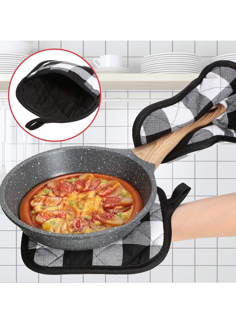 Set of 6 Grey Oval Pot Holders with Pocket, for Kitchen Craft Project Heat Resistant Hot Pads Cotton Potholders Oven Pot Holder with Loop for Blank Sublimation Kitchen Gifts Baking Cooking