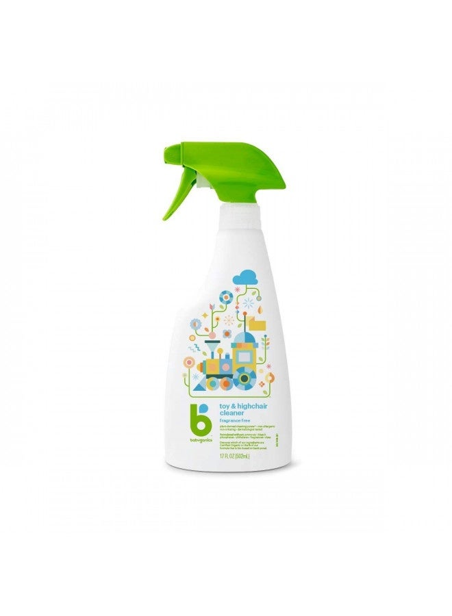 Babyganics Toy And Highchair Cleaner Spray, Fragrance Free, 17Oz Spray Bottle