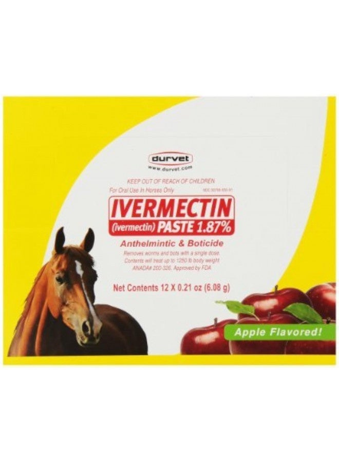 Ivermectin Paste Dewormer - 6.08G Dose @ 1.87% Apple Flavor