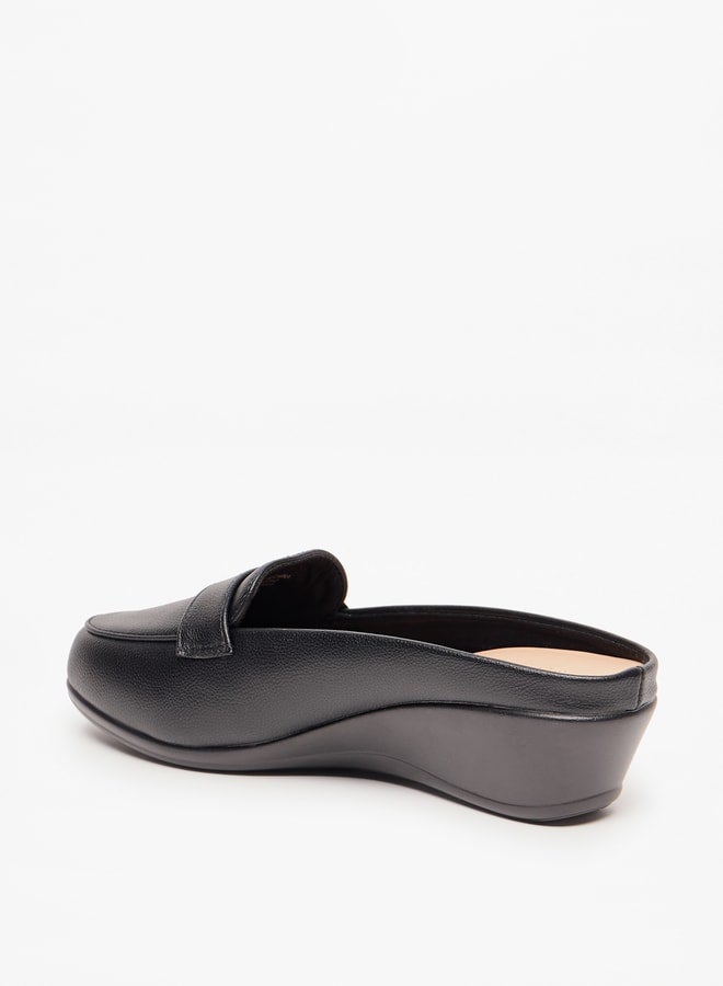 Women Slip-On Mules with Wedge Heel