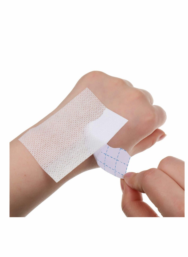 Non-Woven Cover Roll Stretch Tape Non-Woven Adhesive Bandages Breathable Bandage Tape Cohesive Wrap Bandages Protective Stretch Bandage Roll Film (2 Rolls 2 Inch x 10.94 Yard)