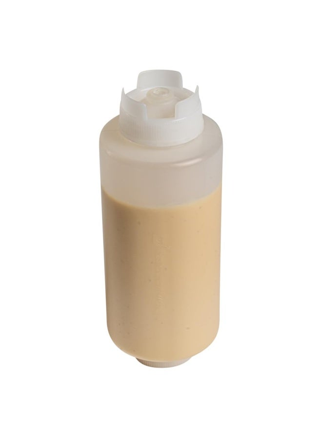 32Oz. Fifo Inverted Plastic Squeeze Bottle With Refill And Dispensing Lids - First In First Out - Perfect For Restaurants Catering And Food Trucks - 1Ct Box -