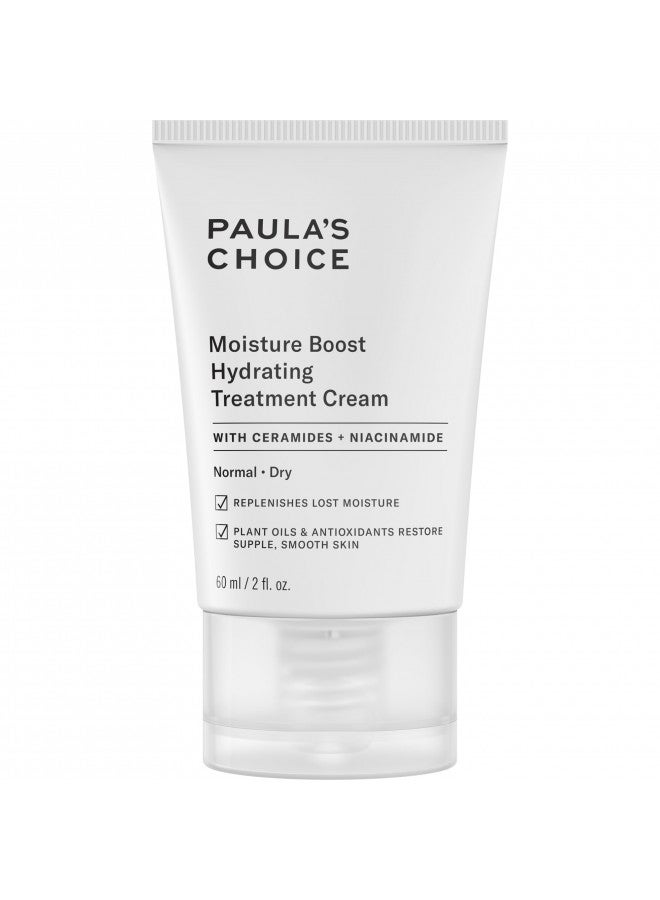 Paula'S Choice Moisture Boost Hydrating Treatment Cream, Niacinamide & Hyaluronic Acid, Face Moisturizer For Dry Skin, 2 Ounce